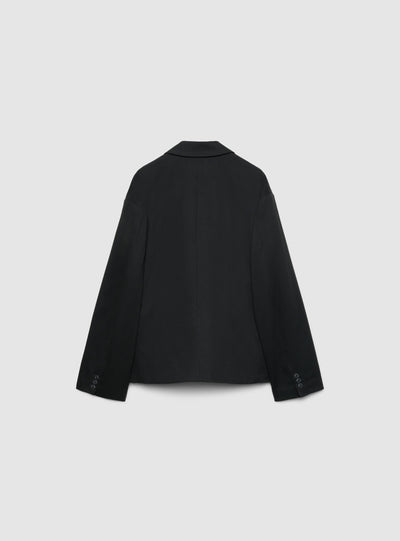 Einfarbige Oversize-Jacke mit Knopfleiste