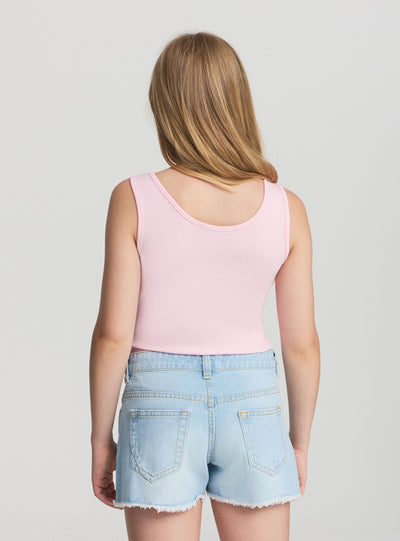 Shorts di jeans chiari con strappi