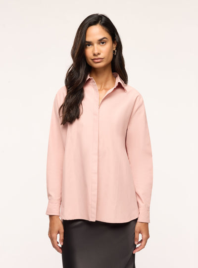 Camicia ampia in popeline