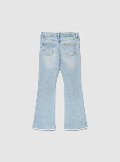 Jeans a zampa con strappi