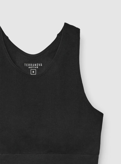 Top sportivo vogatore seamless a tinta unita