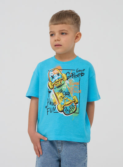 T-shirt con stampa skate