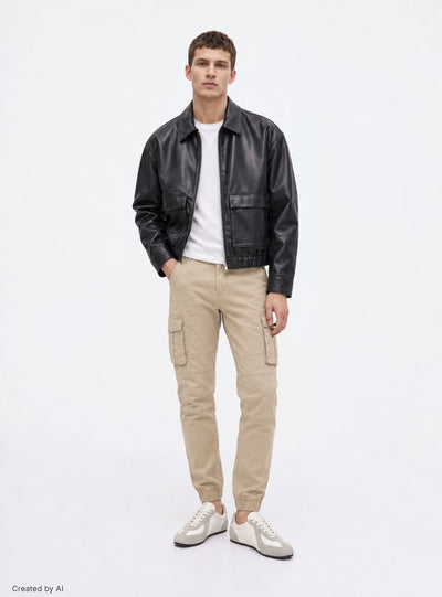 Cargo trousers with cuffs