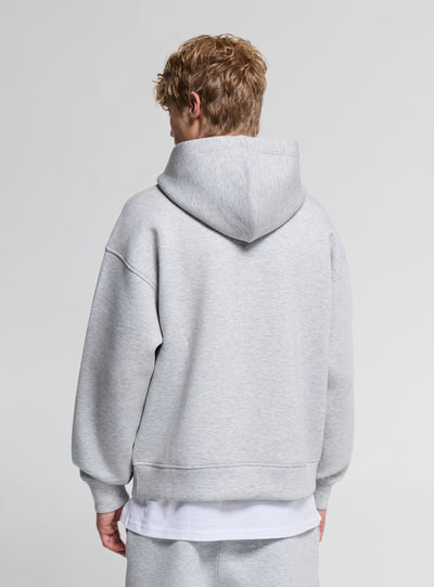 Felpa boxy con zip e cappuccio