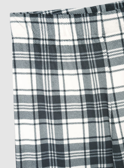 Pantaloni pigiama wide leg a quadri