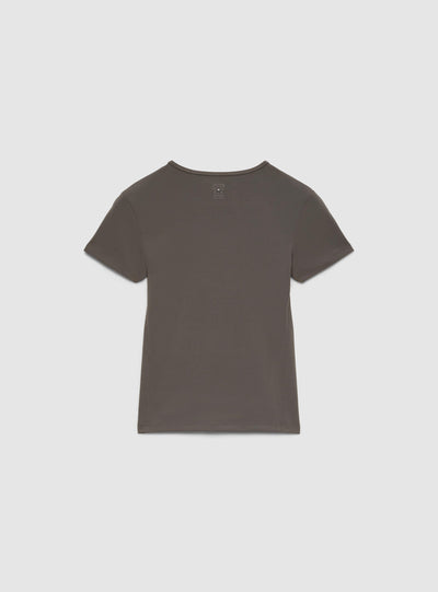 T-shirt girocollo a tinta unita