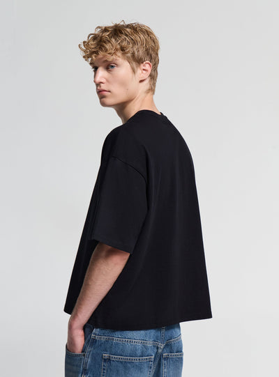 T-shirt crop a tinta unita