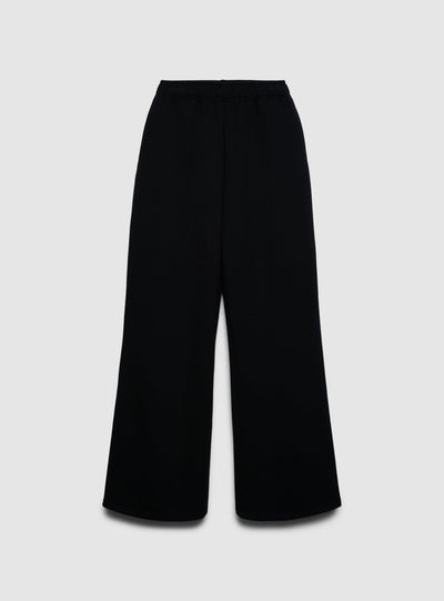Pantaloni tuta wide leg a tinta unita