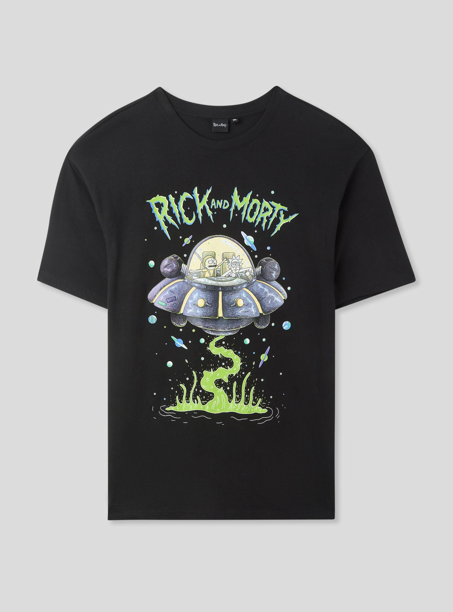 T-shirt noir Rick et Morty homme T-shirt noir Rick et Morty homme
