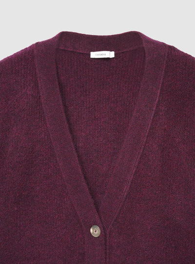 Cardigan con scollo a V e tasche applicate