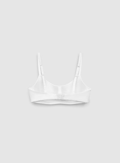 Bra with moulded cups in a solid colour
