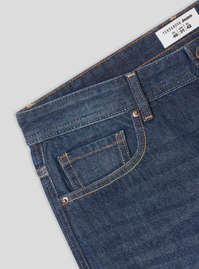 Jeans scuri relaxed cinque tasche