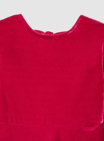 Vestito skater a tinta unita con fiocco