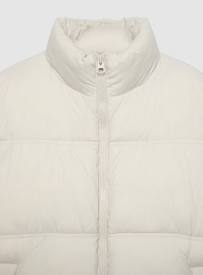Steppjacke ohne Kapuze in Uni-Farbe