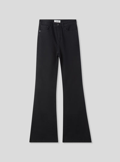 Jeans vita alta a zampa