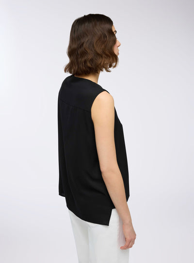 Blusa smanicata incrociata