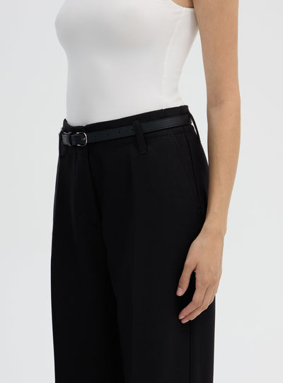 Pantaloni wide leg a tinta unita