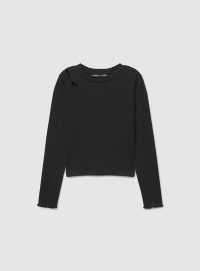 T-shirt crop con cut-out