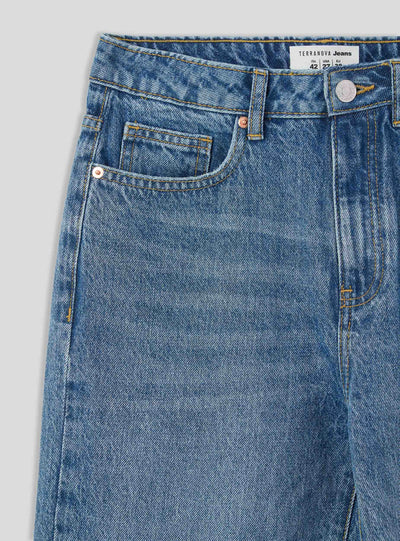 Jeans straight acid wash