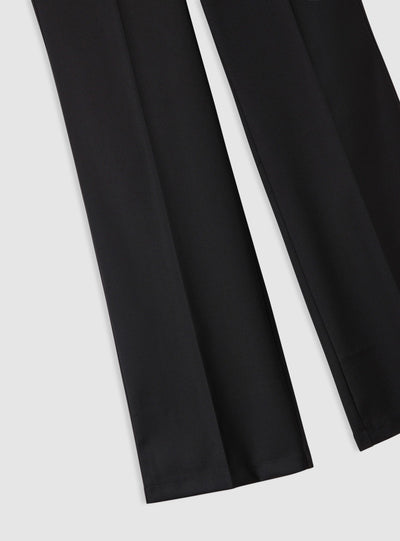 Low-rise straight-leg trousers