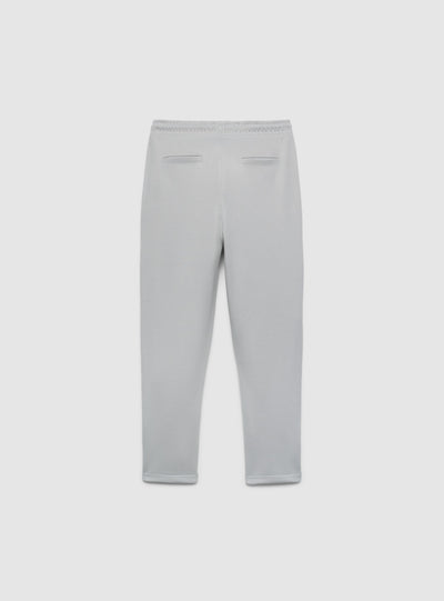 Pantaloni tuta lunghi in piquet con risvolto