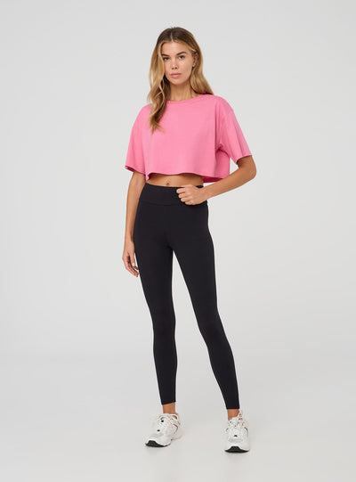 Pack 2 leggings lunghi a vita alta tinta unita