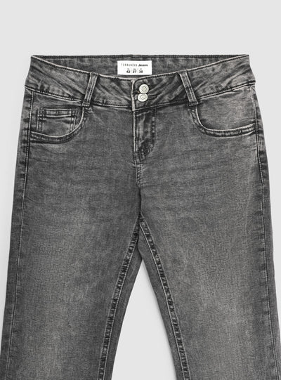 Jeans zampa a vita ultra bassa