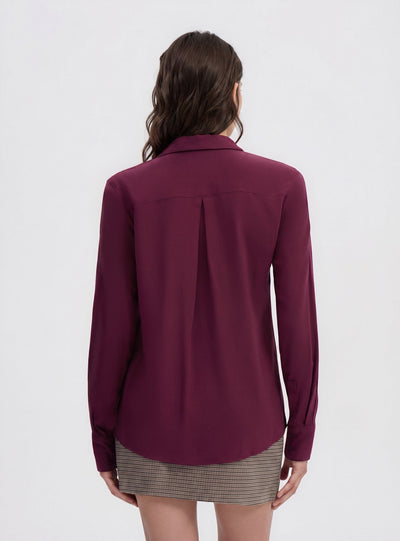 Camicia ampia a tinta unita
