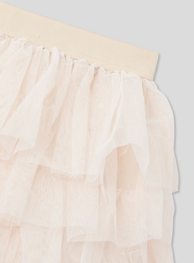 Solid colour tiered tulle skirt