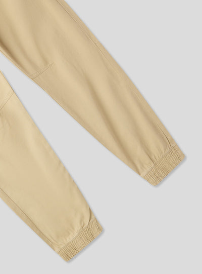 Jogger trousers with drawstring and cuffs