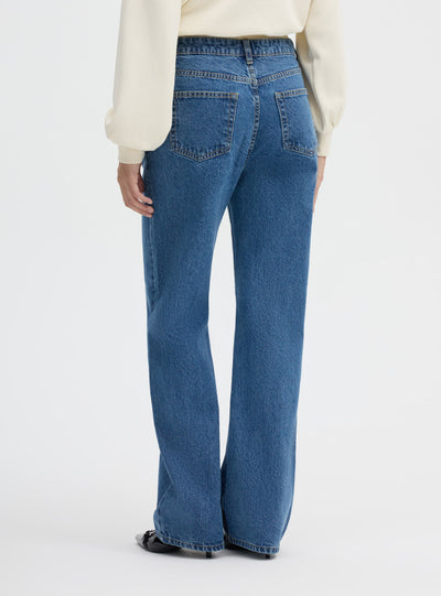 Jeans straight a vita alta