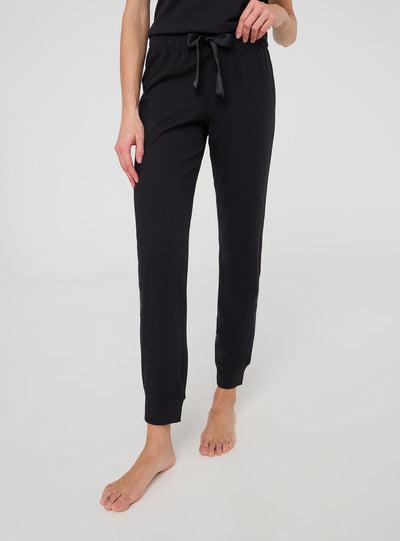 Pantaloni lunghi pigiama tinta unita con coulisse