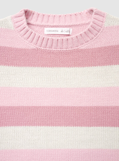 Maglia crop a righe