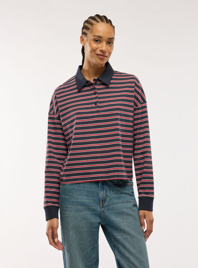 T-shirt polo a righe