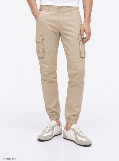 Cargo trousers with cuffs