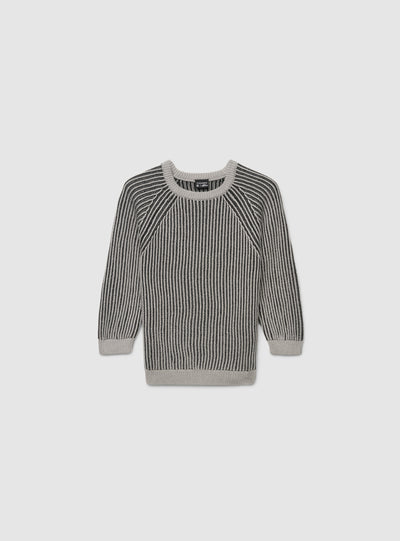Maglia a coste con maniche raglan