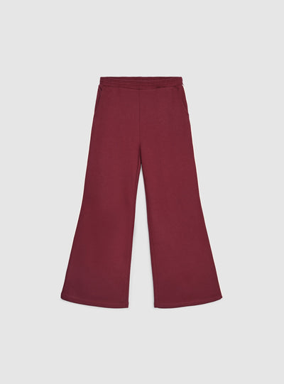 Pantaloni tuta wide leg con bande laterali