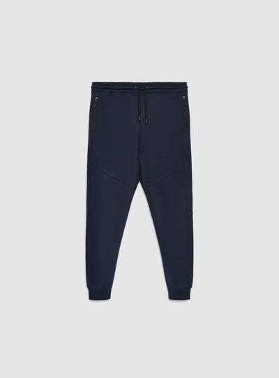Pantaloni tuta con zip e coulisse
