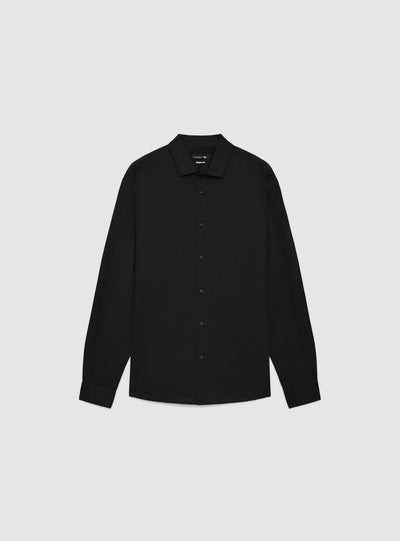 Camicia regular a maniche lunghe in popeline