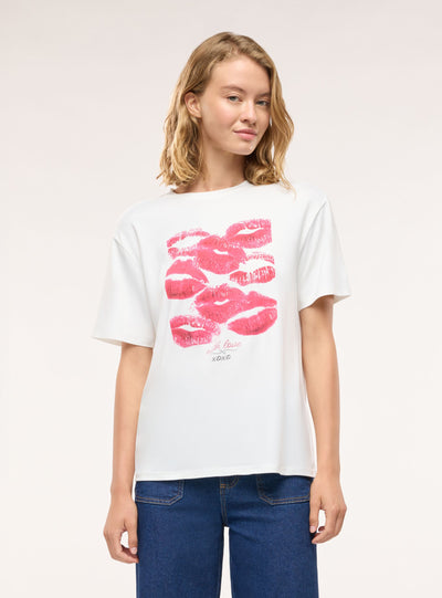 T-shirt ampia con stampa