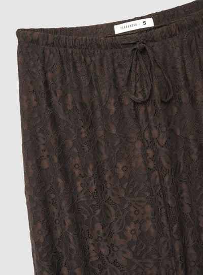 Pantaloni harem in pizzo con coulisse