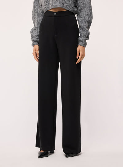 Pantaloni wide leg tinta unita