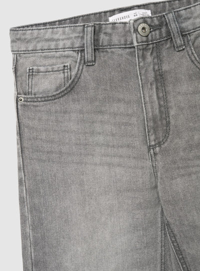 Jeans wide leg a tinta unita