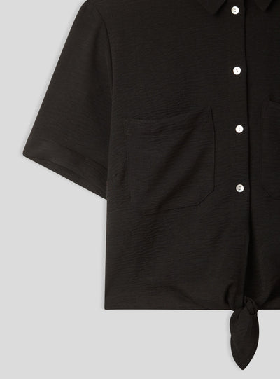 Camicia crop con nodo