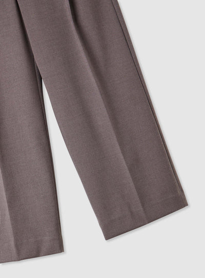 Wide-leg trousers with adjustable waist tabs