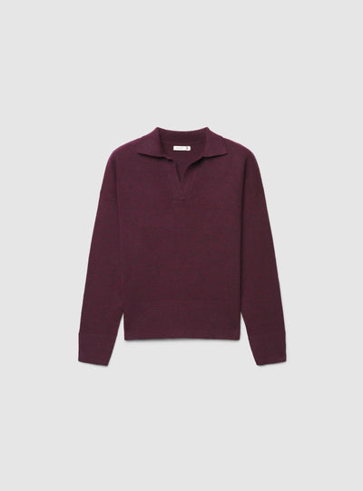 Maglia con collo polo a tinta unita