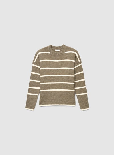 Maglia morbida a righe girocollo