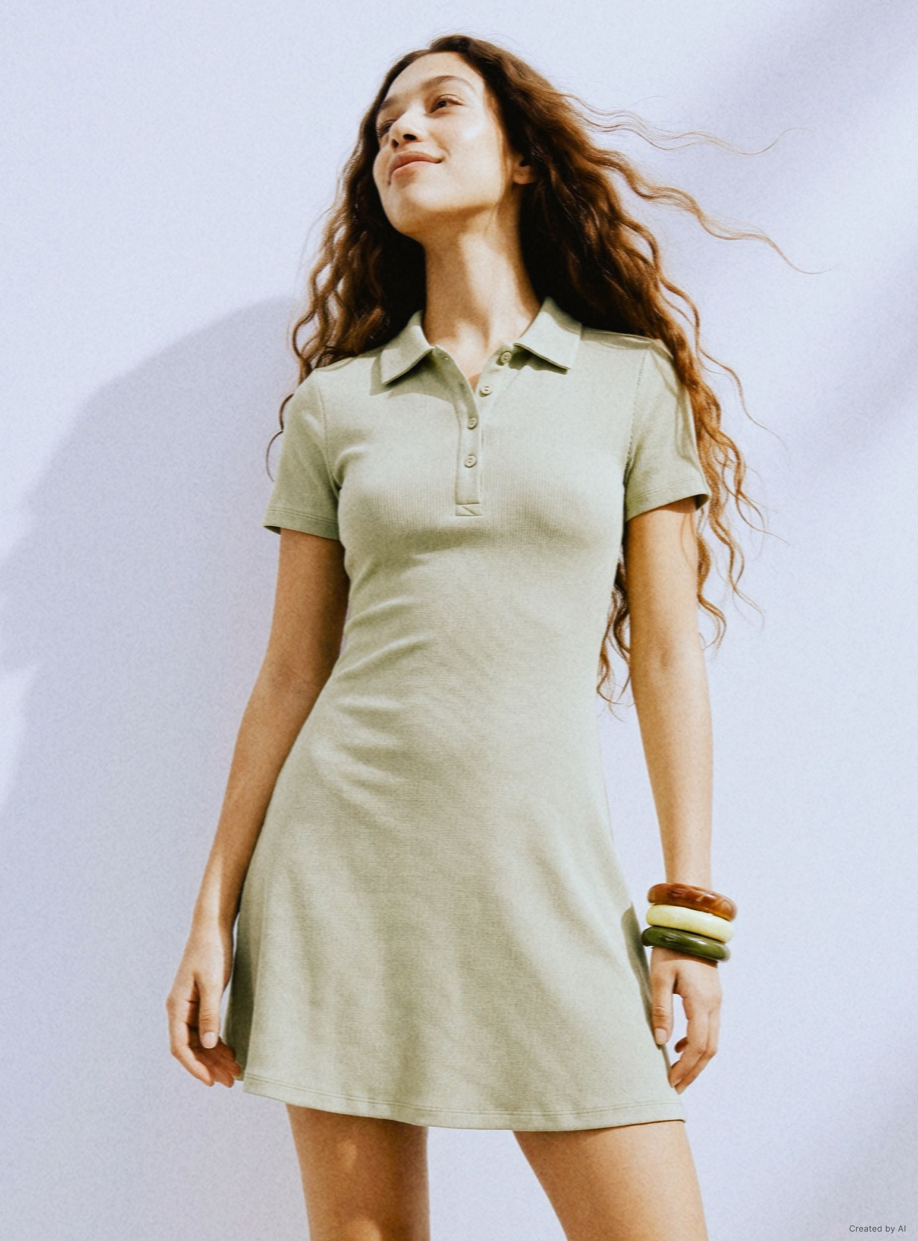 Solid colour polo dress - Terranova Solid colour polo dress - Terranova