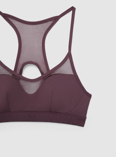 Top sportivo con inserto trasparente