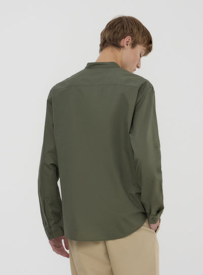 Camicia coreana in misto lino